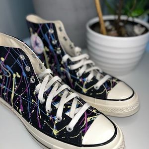 Chuck 70 high Black Paint Splatter